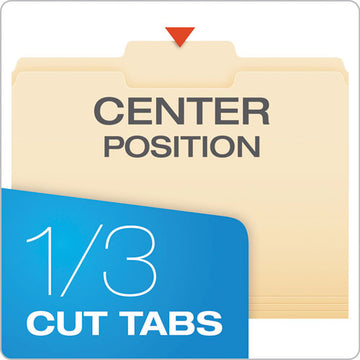 Pendaflex® Manila File Folders, 1-3-cut Tabs, Center Position, Letter Size, 100-box freeshipping - TVN Wholesale